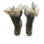 Sorel Joan of Arctic Waterproof Winter Boots Green Faux Fur Trim Size 6 Photo 3