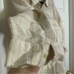 Chico's Textured Lagenlook Striped Cream Linen Top XXL Photo 5