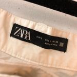 ZARA Womens Cargo Pants Wide Leg Cotton Pockets White L Photo 4