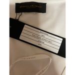 Donna Karan NEW  Women's White Ruched V-neck Short Sleeve Midi Bodycon Dress Sz S Photo 3