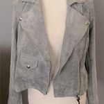 BLANK NYC NWT  Faux Suede Jacket Grey/Blue Color Size S Photo 6