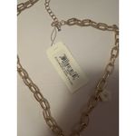 Betsey Johnson NWT  Pink Painted Floral & Rhinestone Shell Pendant Chain Necklace Photo 4