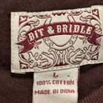 Brit & Bridle Cowgirl Print Long Sleeve Tee with Lace Trim Photo 3