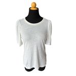 Brochu Walker  SIZE XS WHITE SHOULDER PUFF SHIRT Photo 5