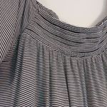 American Eagle Black & White Striped Off the Shoulder Shirt Photo 2