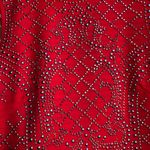 Bebe  Jeweled & Beaded red sleeveless fitted high neck Mini Dress Size Medium Photo 6