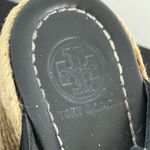 Tory Burch  Bailey Multi Strap Wedge Suede Espadrille Black Wedged Sandals Size 8 Photo 6
