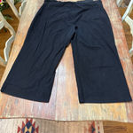 Old Navy  Black Wide Leg Pants Cropped, Size 24 Plus Women Photo 10