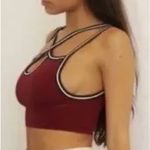 Urban Outfitters  Out From Under Seamless Keyhole Cropped Tank Top Burgundy Black Photo 1