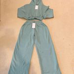 ZARA Long sleeve Sweatsuit Set With Hoodie And Wide Legs. Size XS Photo 1