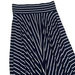 CAbi  Navy and White Asymmetrical Twirl Maxi Skirt Summer Flirty 5183 Size S Photo 2