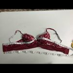 Aeropostale , Bralette, wine & white, padded, size 36B, crochet band, Photo 6