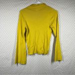 Anthropologie ‎ Maeve Yellow Micro Rib Flare Long Sleeve Sweater Photo 5