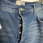 Free People  We The Free NWT Maggie Straight Leg Raw Hem Jeans in Sequoia Blue Photo 7