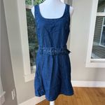 American Eagle  Dark Blue Denim Belted Mini Dress or Jumper Size Large Photo 1