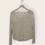 Aeropostale  Medium Cream Long Sleeve Henley T Shirt Photo 3