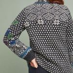 Anthropologie  | Rosie Neira Nordic Sweater Cardigan Dark Grey | S Photo 1