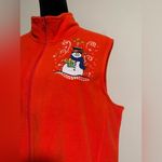 NWT i.b. diffusion Red Holiday Embroidered Snowman Fleece Vest size 2X Photo 2
