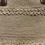 Worthington knit woven handbag with faux leather handles Photo 5