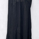 Anna Bella One Size Early 2000's Sheer Black White Polkadot Maxi Skirt Plus Size Photo 0