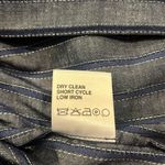 Etcetera NWOT flax linen blend stretch shirt dress navy blue 4 Photo 6