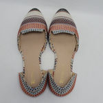 Women's Restricted Multicolor Woven D'orsay Pointed Toe Flat Shoes Size 9 Blue Photo 3