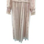 Ivy City Co Last Songbird Dress M Pink Pleated Tulle Gown Cottagecore Floral Size M Photo 3