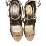 Guess by Marciano Heels Natural Tan Peep Toe Stilleheto Patent Leather 8 Photo 2