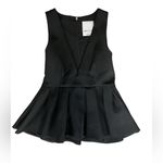 C/MEO COLLECTIVE  Deep V Peplum Top - sz S, New Photo 2