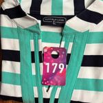 Duffield Lane Mint Green/Black/White Stripe Sleeveless Midi Shift Dress Size M Green Size M Photo 10