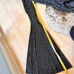 House Of CB HOUSE OF CB Yerina Micropleat Jumpsuit Black Metallic Flare Leg Size XS NWT Photo 8