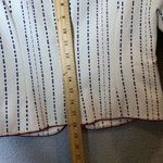 Talbots Blazer Suit Jacket Womens 4 Cream Ivory Blue Stripe Stretch Spandex NEW Photo 8