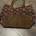 Handmade Himalayan Purse 100% Cotton & Suede Brown Orange‎ Aztec Boho Orange Photo 2
