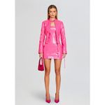 retrofete Kimora Leather Embossed Mini Dress Paradise Pink Womens Size Small Photo 1