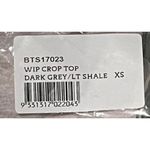 We Over Me Wip Crop Top Sports Bra Dark Grey Shale Pink XS Extra Small Gray Photo 3