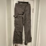 Arizona Jeans Sixty-Six Size 1 Gray Cotton Zipper Pockets Wide Leg Cargo Pants Hammer Loop Photo 2