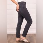 Paige NWT ultra high rise Hoxton Ankle Raw Hem Smokey Charcoal Black denim w 24 Photo 3