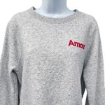 J.Crew Amour Crew Neck Long Sleeve Sweatshirt Pullover Top Heather Grey Photo 3