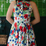 TRASHY DIVA Streetcar Dress, Wildflowers Print, 0 (US) Red Photo 0