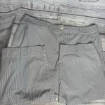 Talbots 22W Wide-Leg Crop Chino Pants Black/White Pinstripe Photo 6