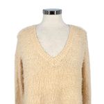 Gentle Fawn  V-Neck Textured Cozy Sweater Ivory Cream Size XS Photo 1