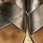 STRIVE Silver Tan Sandals with Modern Minimalist Design Size 11.5 Photo 4