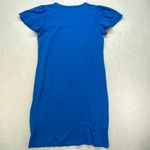 Talbots New Blue Cotton T-Shirt Dress with Crochet Neckline Detail Large Photo 6