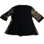 R & M Richards  Karen Kwong 3/4 Sleeve Open Light Jacket Black Gold‎ Size 16WP Photo 1