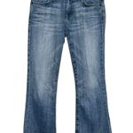 Current/Elliott  Denim Women’s Size 23 0 Blue Wash Cropped Flip-Flop Fray Jeans Photo 2