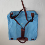 Longchamp  Le Pliage Backpack Cornflower Blue Nylon Leather Made in France Tote Photo 1