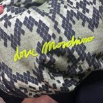 Love moschino streetwear y2k zip up hoodie snake skin hearts green black size 6 Photo 3