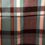 Caren Sport 2X Capped Sleeve Button Front Ruffle Stretch Plaid Top Blue Photo 2