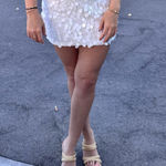 Amazon  White Sparkle Skirt Photo 0