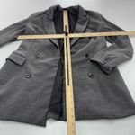 Rachel Zoe  Blazer Womens Medium Gray Plaid Double Breasted Lined Career‎ Jacket Photo 6